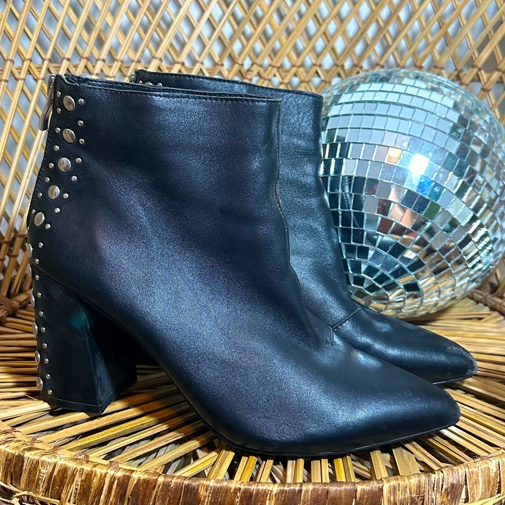 Steve Madden Leather Pointed Toe Studded Boot 8.5 🐍 Reputation Era 🐍